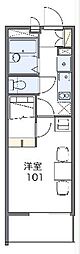 レオパレスヴィラ 1Kの間取図画像