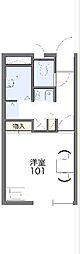 レオパレスイーグル壱番館 1Kの間取図画像