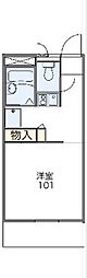 レオパレス山手 1Kの間取図画像