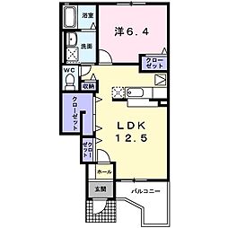 パール・ウィング1 1LDKの間取図画像