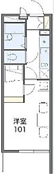 レオパレスピアチェーレS 1Kの間取図画像