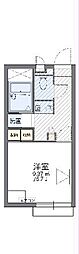 レオパレス森3 1Kの間取図画像