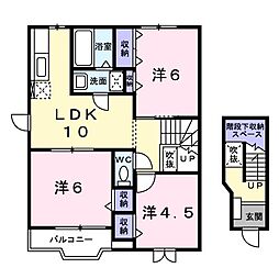 フレッシュヒルズ紅梅谷3 3LDKの間取図画像