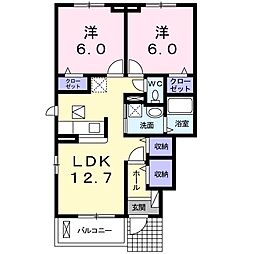コワンシック3 2LDKの間取図画像