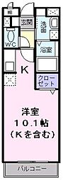 パラッツオエレガンテ 1Kの間取図画像