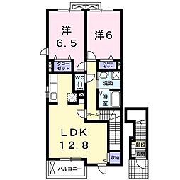 ベージョフロール 2LDKの間取図画像