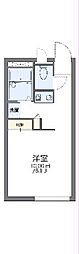レオパレス三方原 1Kの間取図画像