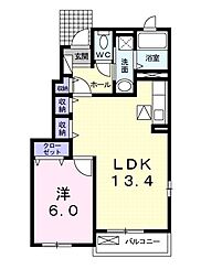 エターナル2 1LDKの間取図画像