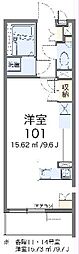 レオネクストフィオーレ ワンルームの間取図画像