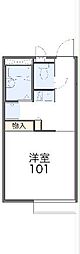 レオパレス田島 1Kの間取図画像