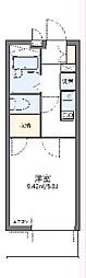 レオパレスRei 1Kの間取図画像