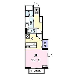 サンリット柳森 ワンルームの間取図画像