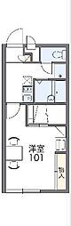 レオパレススペシャルステージA 1Kの間取図画像