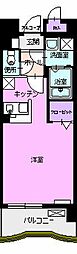 フランバード 1Kの間取図画像