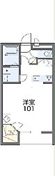 レオパレスKAZUMI 1Kの間取図画像
