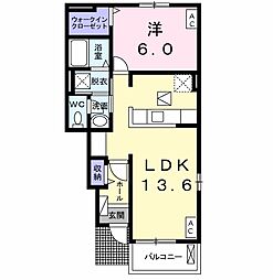 ブルームブライトローズ 1LDKの間取図画像