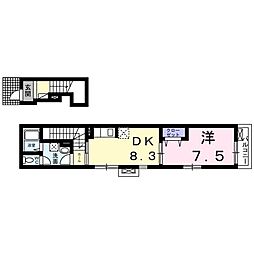 ルボアダキ 1LDKの間取図画像