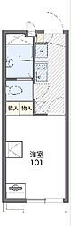 レオパレスタカイプシロン 1Kの間取図画像