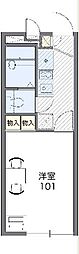 レオパレスタカβ 1Kの間取図画像