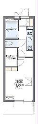 レオパレス大安一 1Kの間取図画像