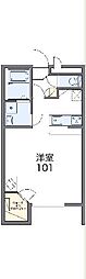 レオパレス豊中南3 1Kの間取図画像