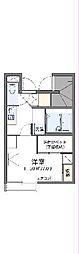 レオパレス筒尾 1Kの間取図画像
