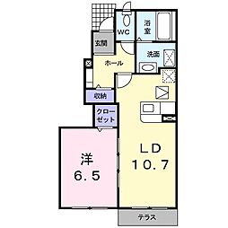 メゾン井上 1LDKの間取図画像