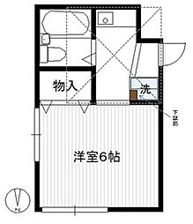 榛名コーポアイ 1Kの間取図画像