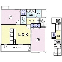 サンリット1 2LDKの間取図画像