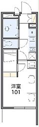 レオパレス高辻 1Kの間取図画像