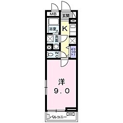 セイバリーポエム 1Kの間取図画像