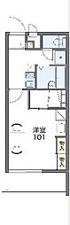 レオパレス麦の穂 1Kの間取図画像