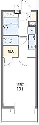 レオパレスサクセスファクター 1Kの間取図画像