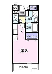 フロリーレン・セキ ワンルームの間取図画像