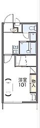 レオパレス桜 1Kの間取図画像