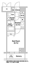 コンフォリア豊洲 1Kの間取図画像