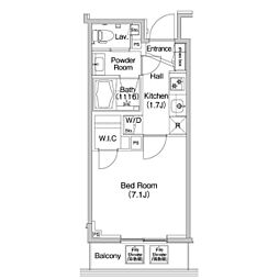 COMFORIA錦糸町 1Kの間取図画像
