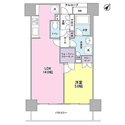LaSante五反田 1LDKの間取図画像