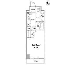 都営浅草線 西馬込駅 徒歩8分の賃貸マンション 1階1Kの間取り