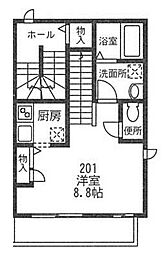 ウルラ東池袋 1Kの間取図画像