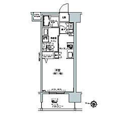 パークキューブ板橋本町 1Kの間取図画像