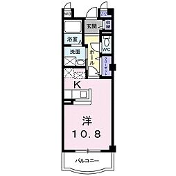 シェーネスベルク ワンルームの間取図画像