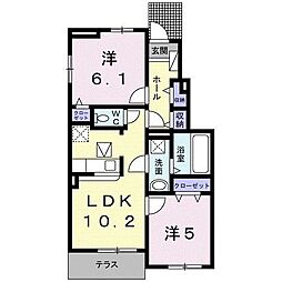 グランベル2 2LDKの間取図画像