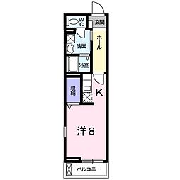 メゾン・ドゥ・アンジュ ワンルームの間取図画像