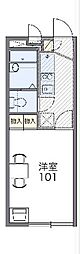 レオパレス高蘭 1Kの間取図画像