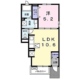 グランコリーヌ 1LDKの間取図画像