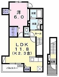 フォンターナ・クオーレ 1LDKの間取図画像
