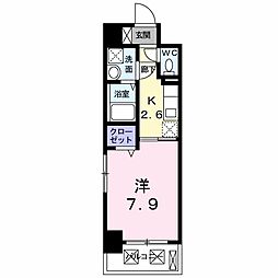 イデア春日 1Kの間取図画像
