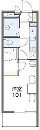 レオパレス美園 1Kの間取図画像