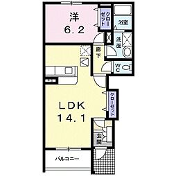 グレイスフルレジデンスB 1LDKの間取図画像